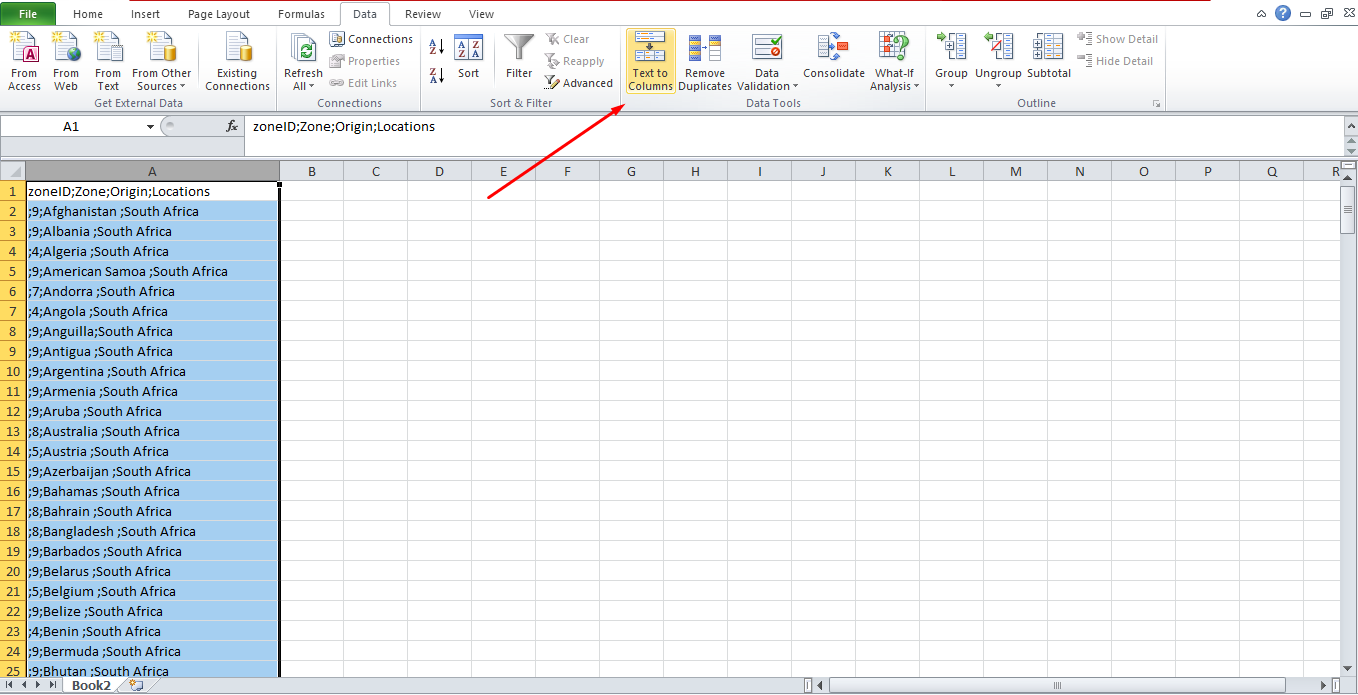 text-to-column