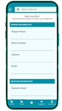 WPCargo Customer Mobile  APP -  Customer  Book, Track & Trace,  Account  Mobile App - Image 6